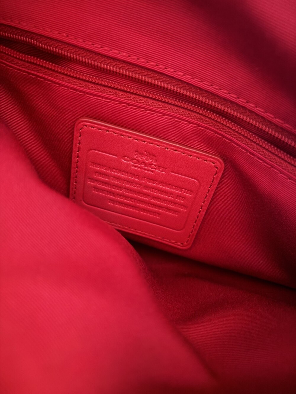 Coach Bright Red Interior Purse - Picture 2 of 5